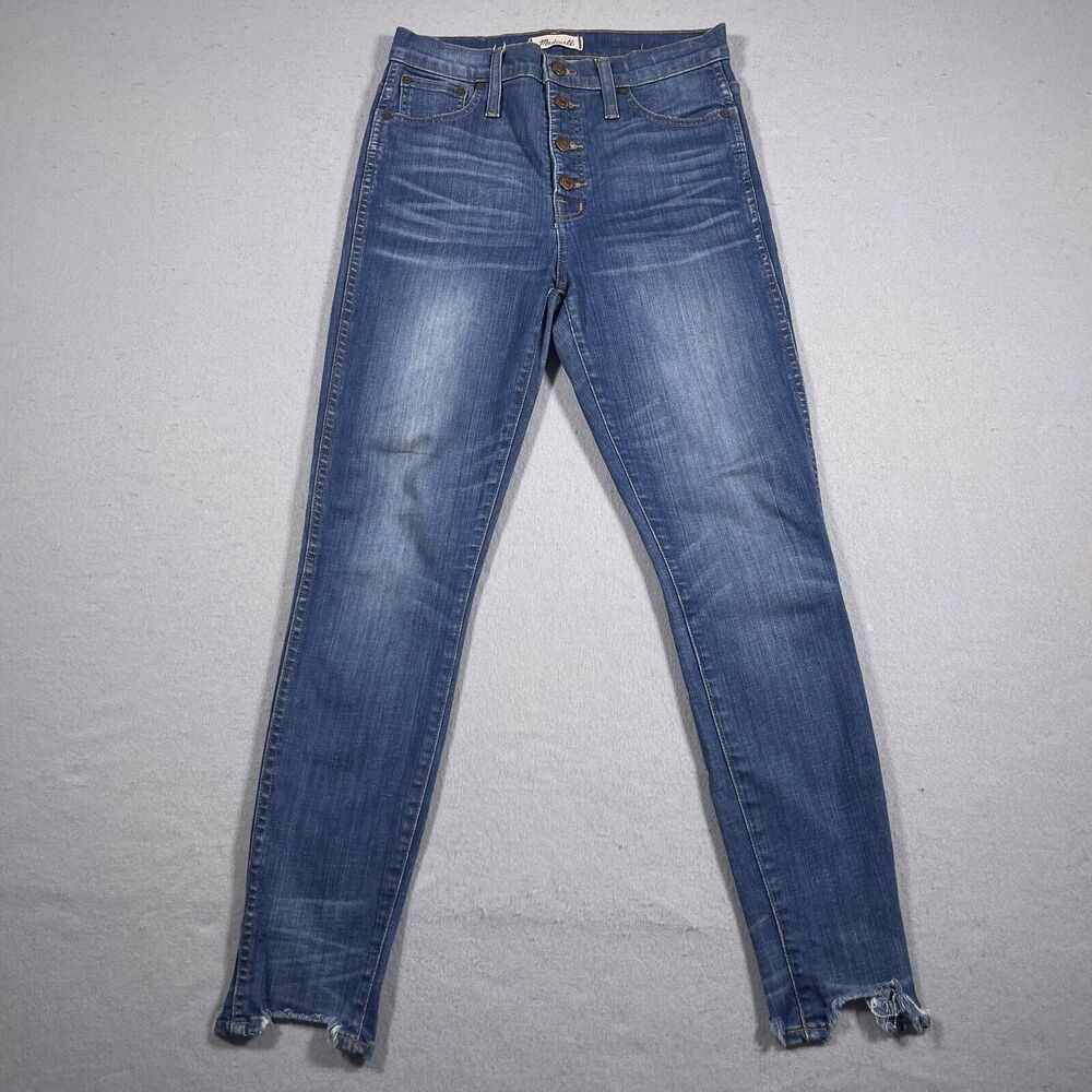 Madewell The Perfect Vintage Jeans Size 28 High‎ Rise Skinny Button Fly Mid Wash